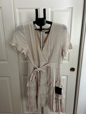 Lulu's Cream Ruffle Dress